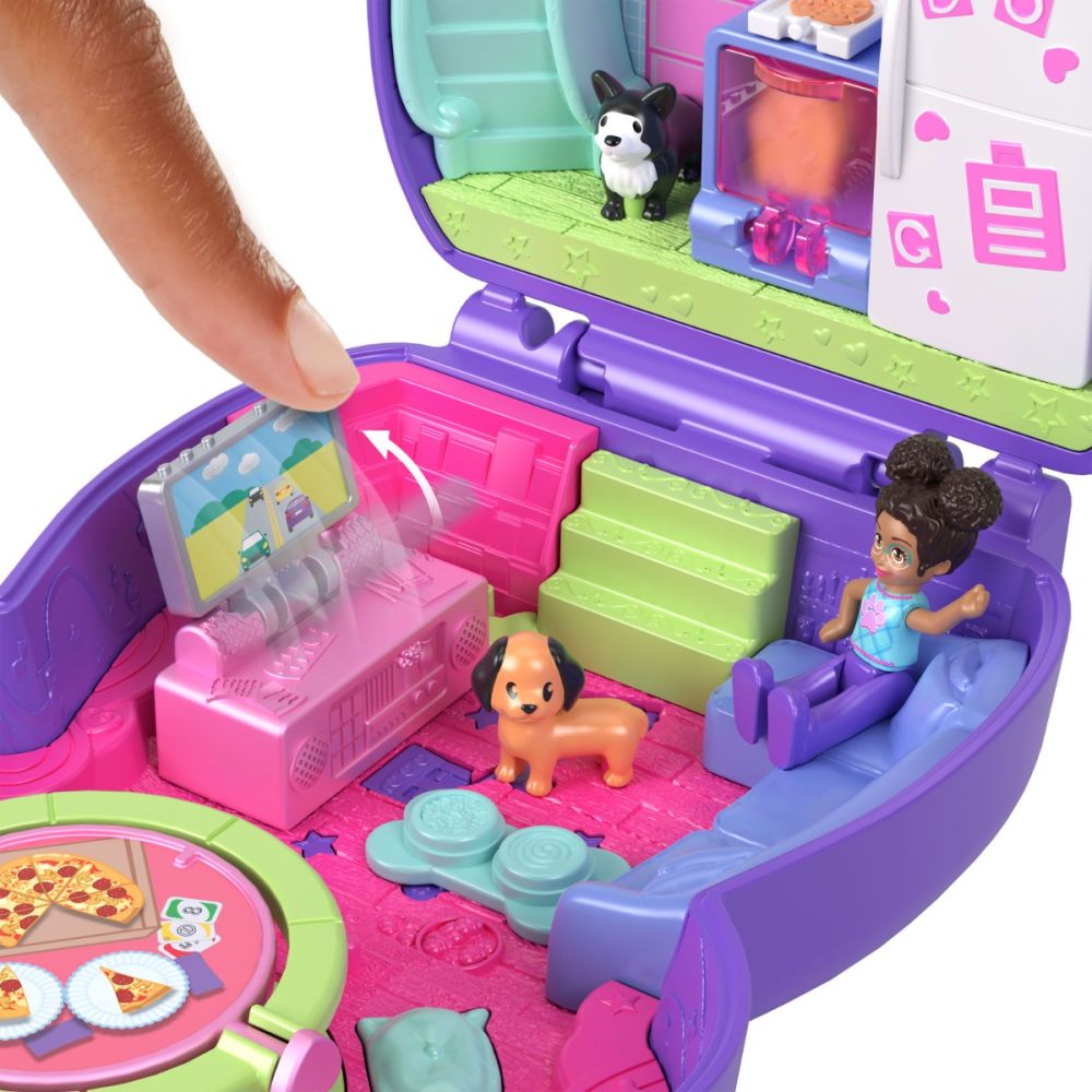 Set de joaca cu papusa si accesorii in gentuta, Polly Pocket