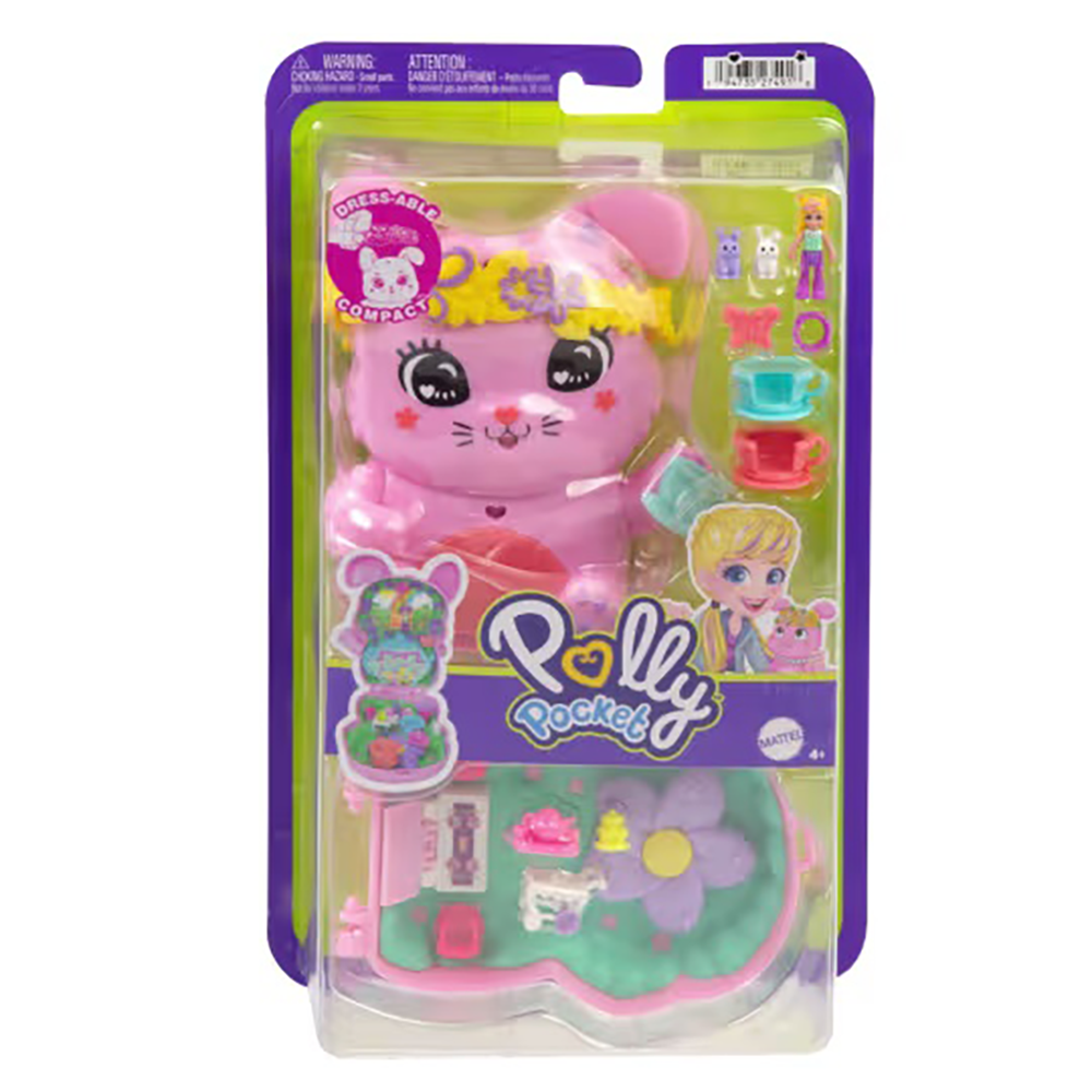 Set de joaca cu papusa si accesorii in gentuta, Polly Pocket, Garden Bunny, JCR40