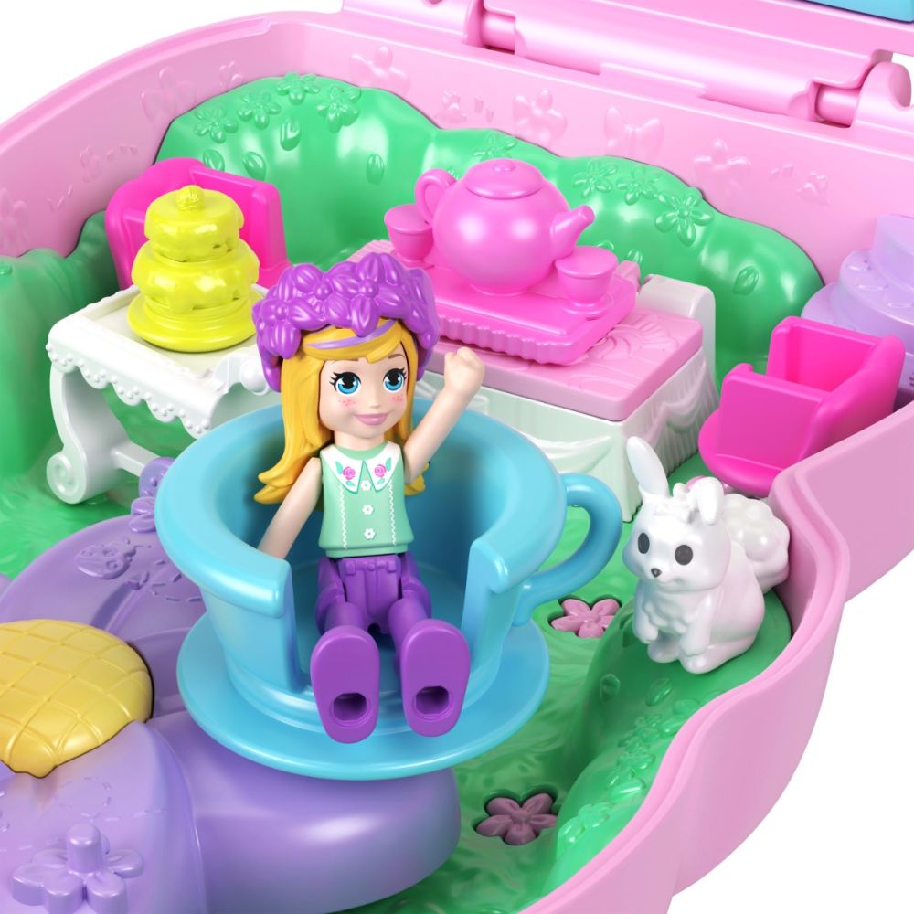 Set de joaca cu papusa si accesorii in gentuta, Polly Pocket, Garden Bunny, JCR40