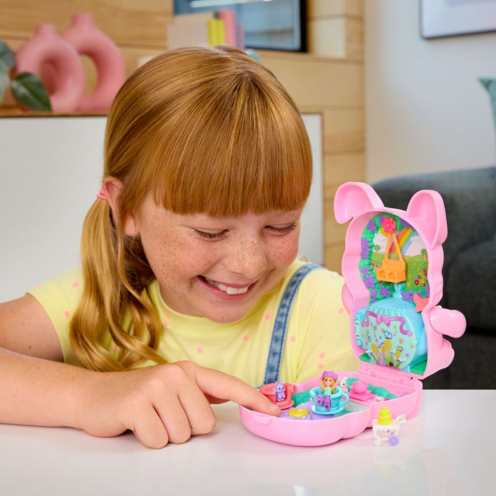 Set de joaca cu papusa si accesorii in gentuta, Polly Pocket, Garden Bunny, JCR40