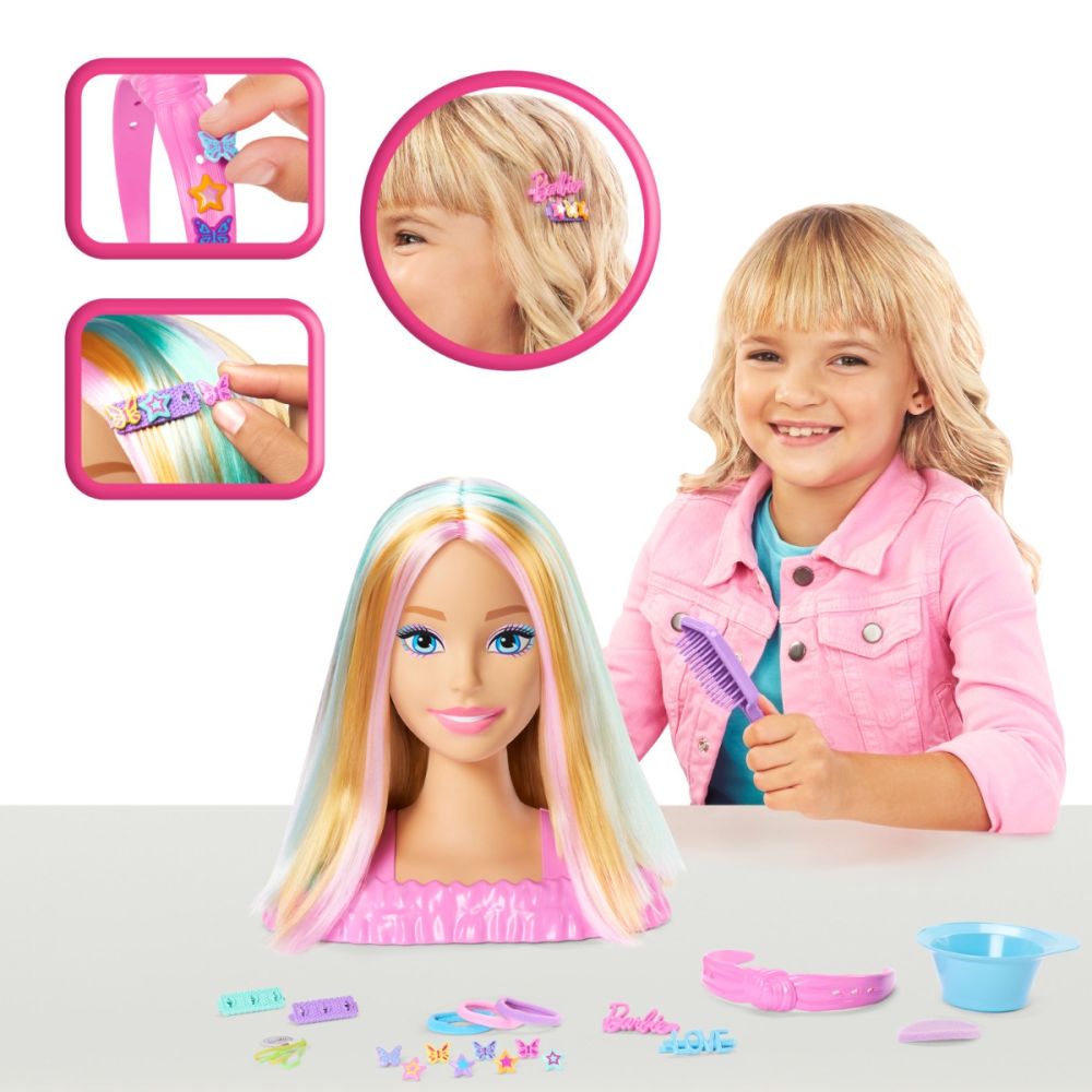 Manechin de coafat, Barbie, Deluxe Rainbow, JFG81
