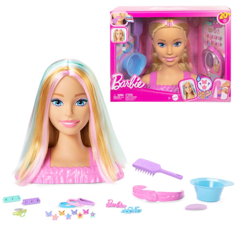 Manechin de coafat, Barbie, Deluxe Rainbow, JFG81