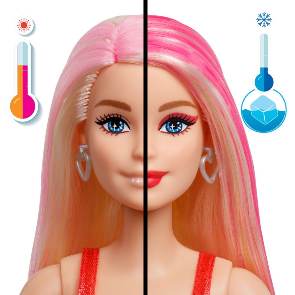 Papusa Barbie Party Unboxed, Glam Red Original, 10 surprize, JFY68