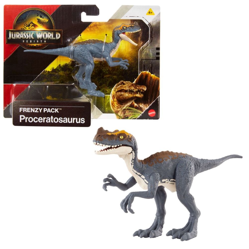 Figurina articulata, Jurassic World Rebirth, Frenzy Pack, Proceratosaurus, JCL55