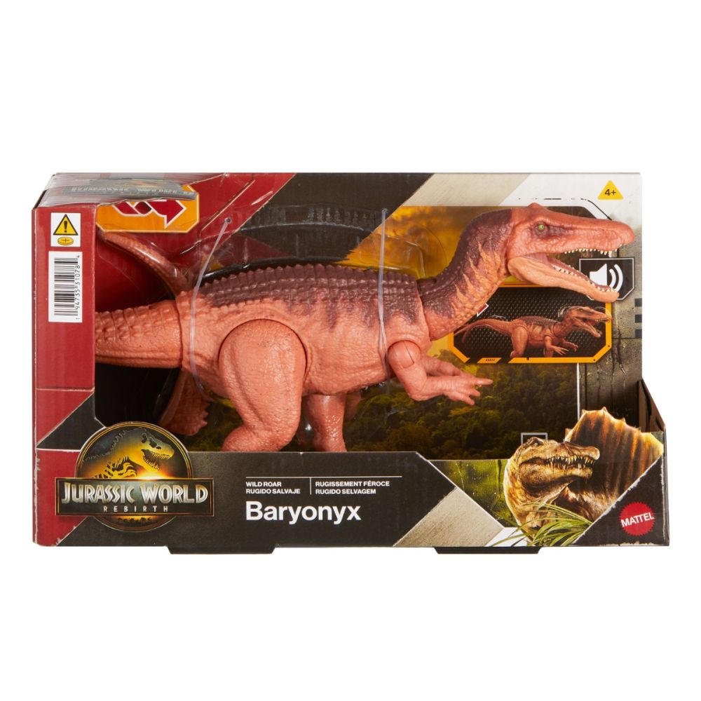 Figurina articulata, Jurassic World Rebirth, Wild Roar, Baryonyx