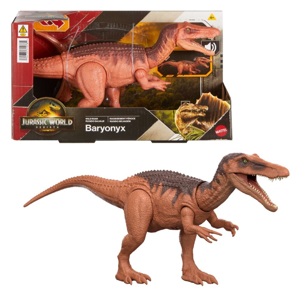 Figurina articulata, Jurassic World Rebirth, Wild Roar, Baryonyx