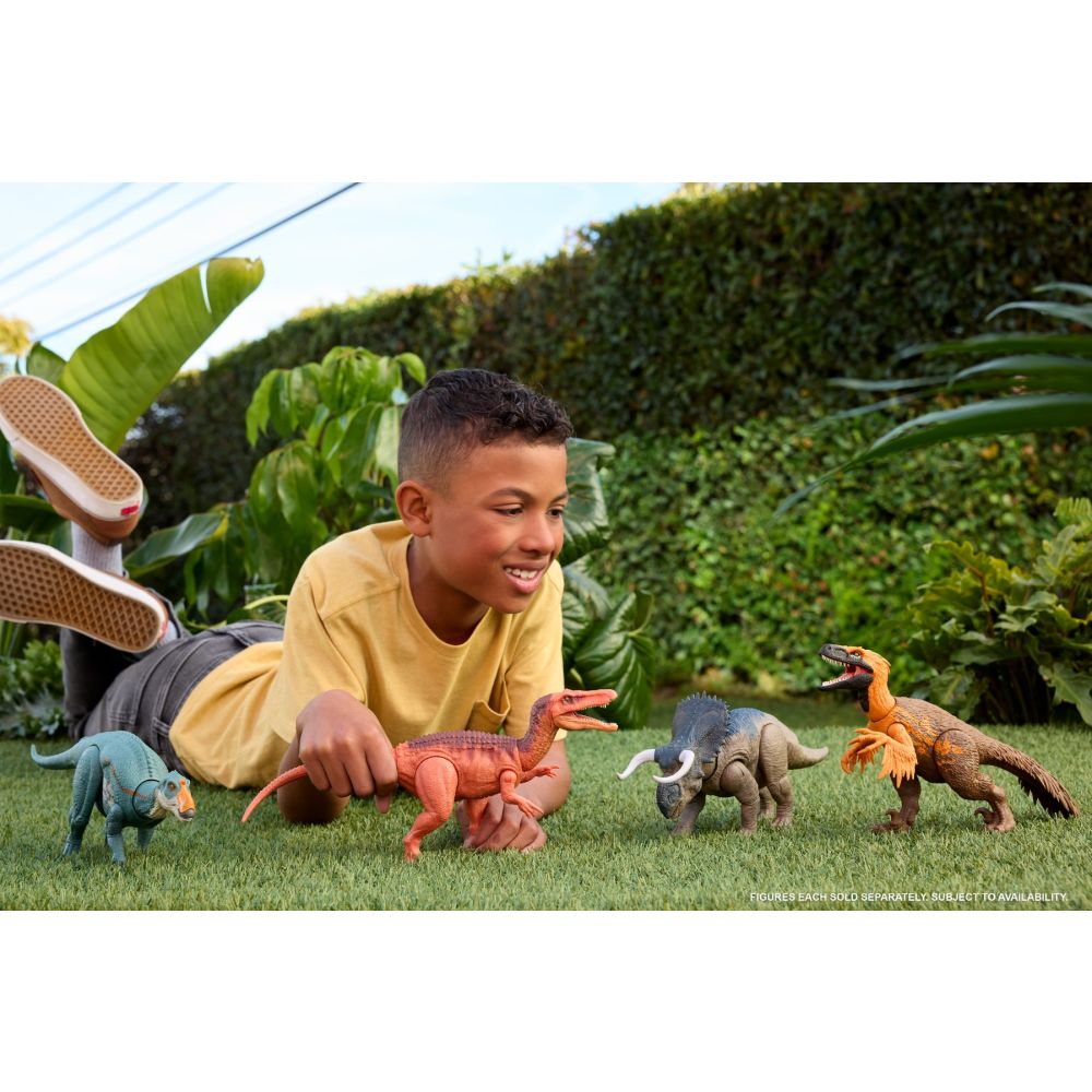 Figurina articulata, Jurassic World Rebirth, Wild Roar, Utahraptor, JGC80