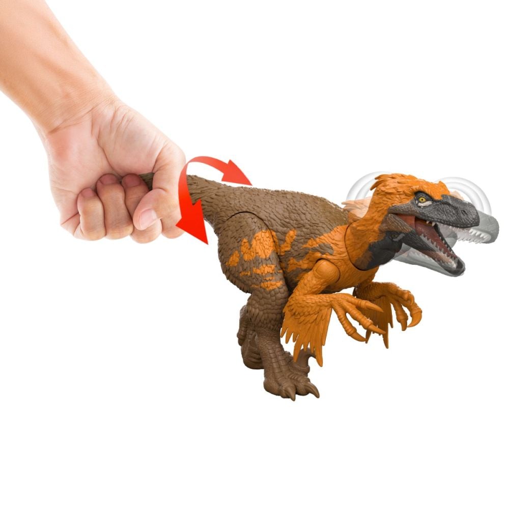 Figurina articulata, Jurassic World Rebirth, Wild Roar, Utahraptor, JGC80