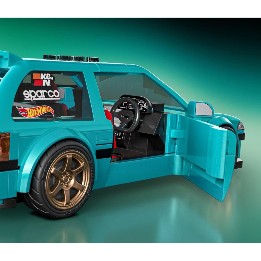 Set de constructie Brick Shop, Hot Wheels, Custom Honda Civic Speed 90, JHF62