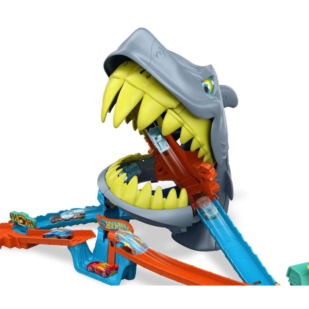 Set de joaca cu masinuta, Hot Wheels, Shark Chomp Beach, 1:64, JHL96