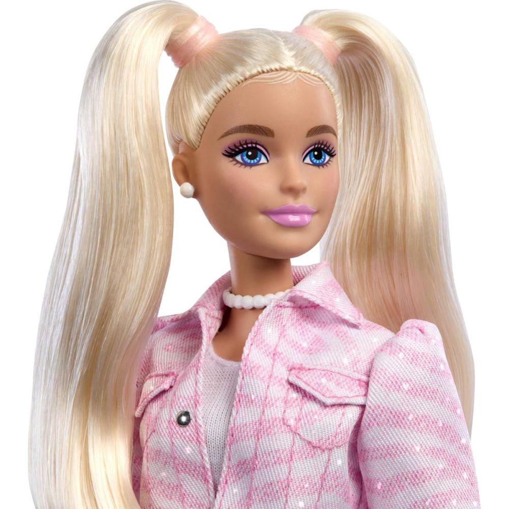 Papusa in tinuta denim roz, Barbie Deluxe Style, JJN69