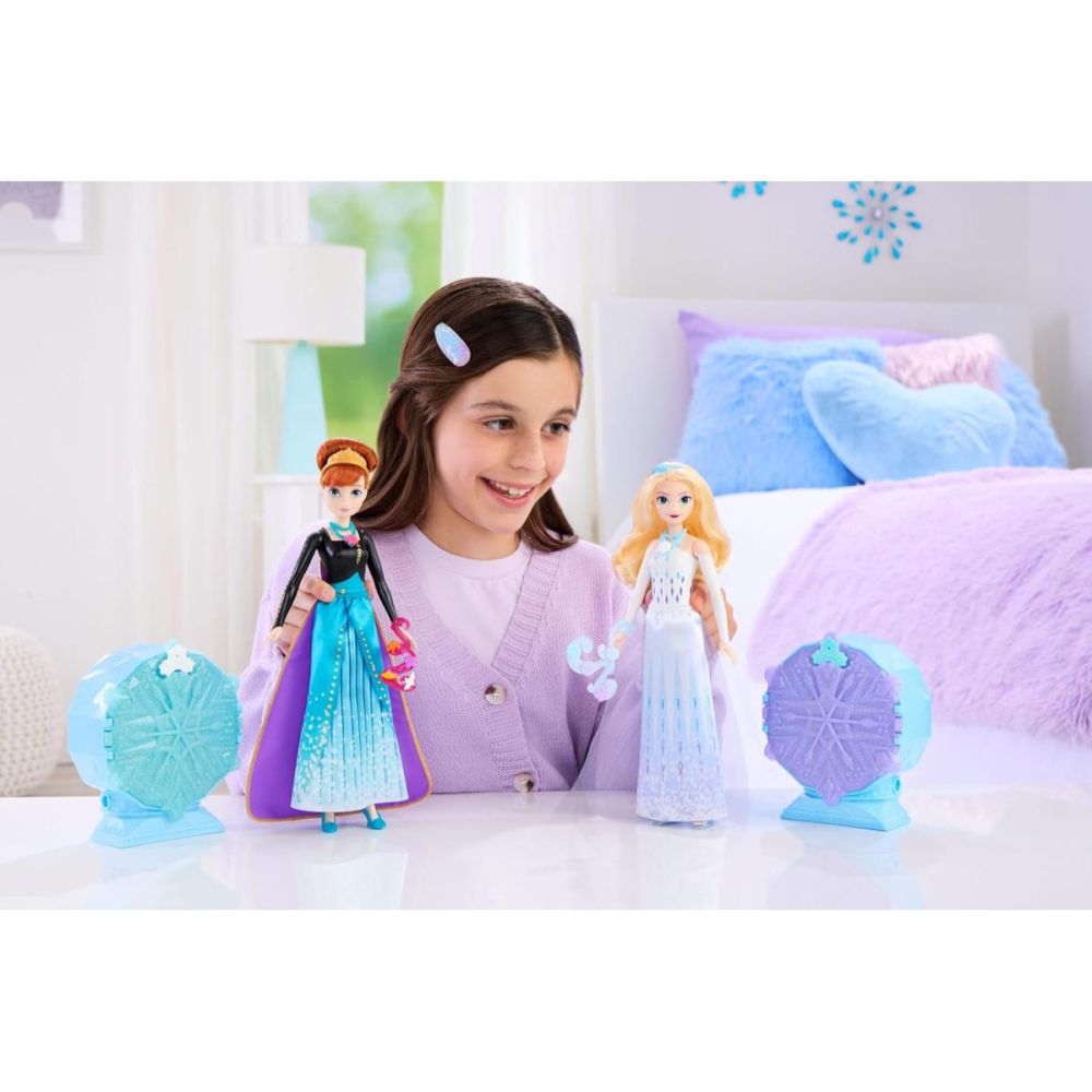 Papusa cu accesorii surpriza, Disney Frozen, Jewel Reveal, Anna, JJY37
