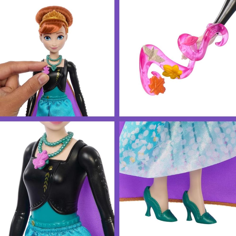 Papusa cu accesorii surpriza, Disney Frozen, Jewel Reveal, Anna, JJY37