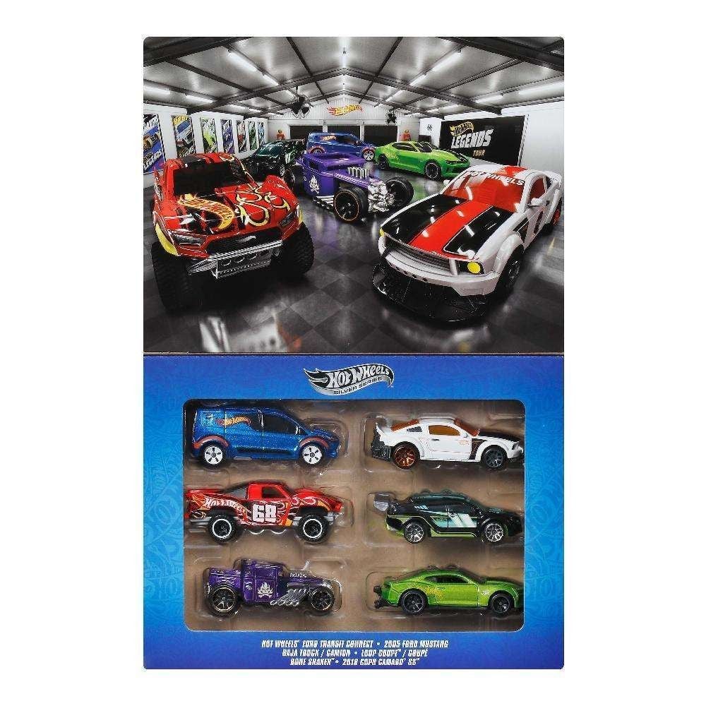 Set 6 masini, Hot Wheels, Silver Series, Legends, 1:64, JLB24