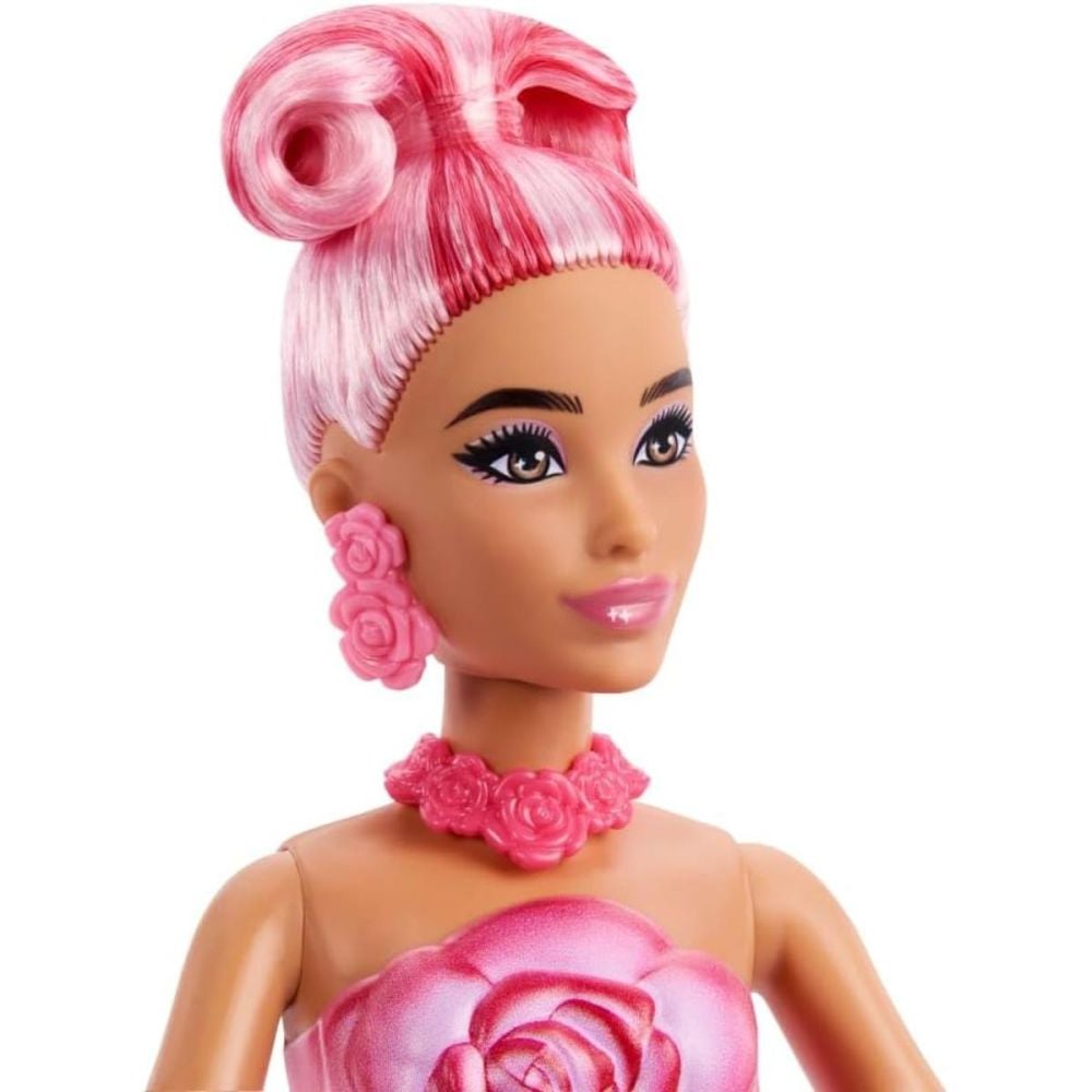 Papusa cu accesorii surpriza, Barbie, Petal Pop, Rosu, JMF59