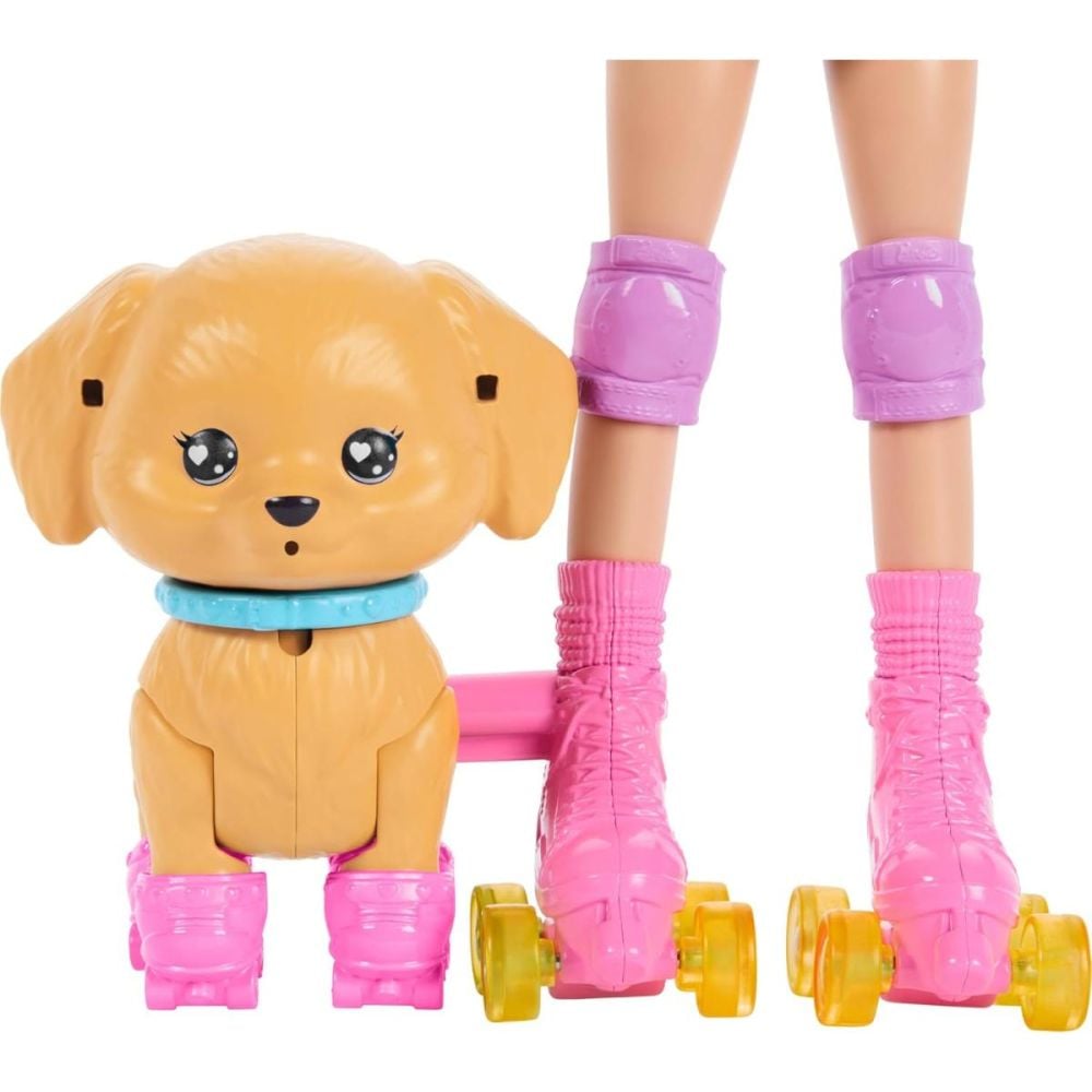 Set papusa pe role cu catelus, Barbie Pets, JMJ44