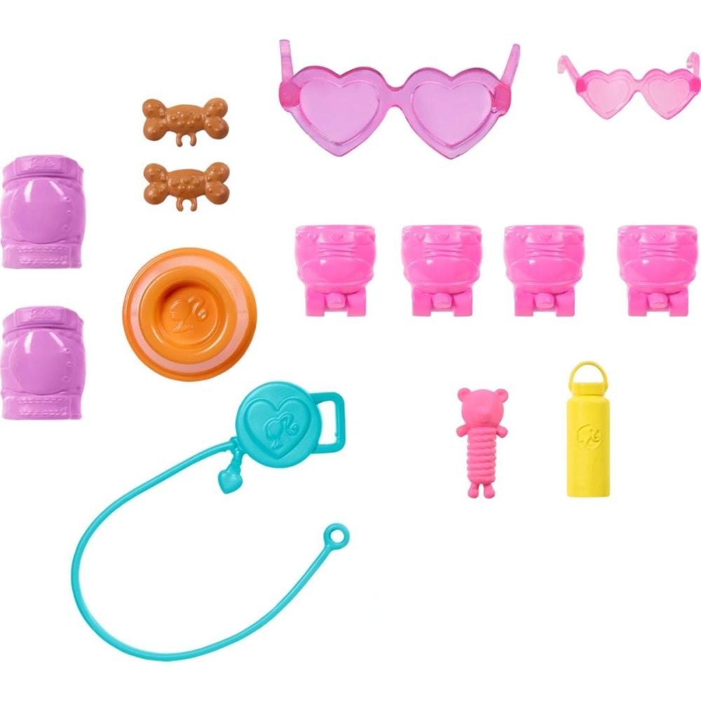 Set papusa pe role cu catelus, Barbie Pets, JMJ44