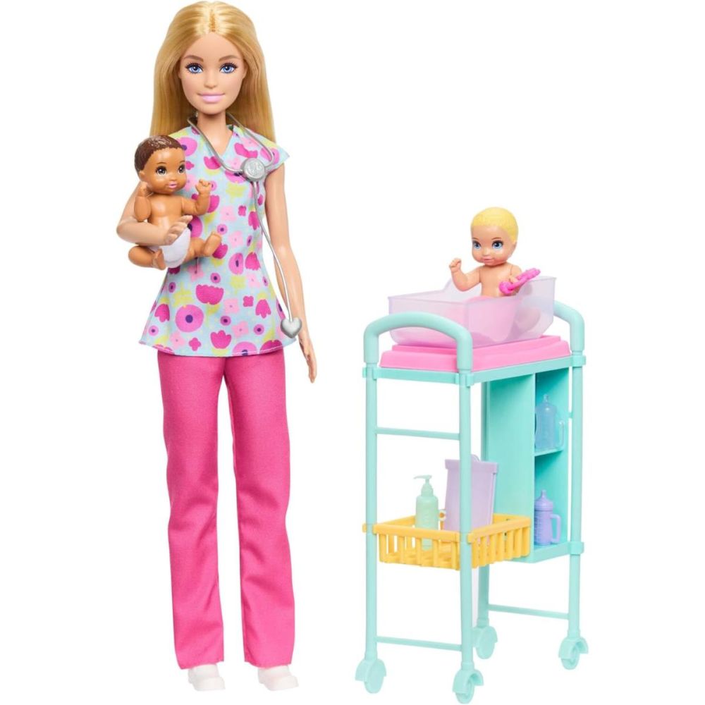 Set de joaca cu papusa, Barbie, Careers Baby Doctor, JMK12