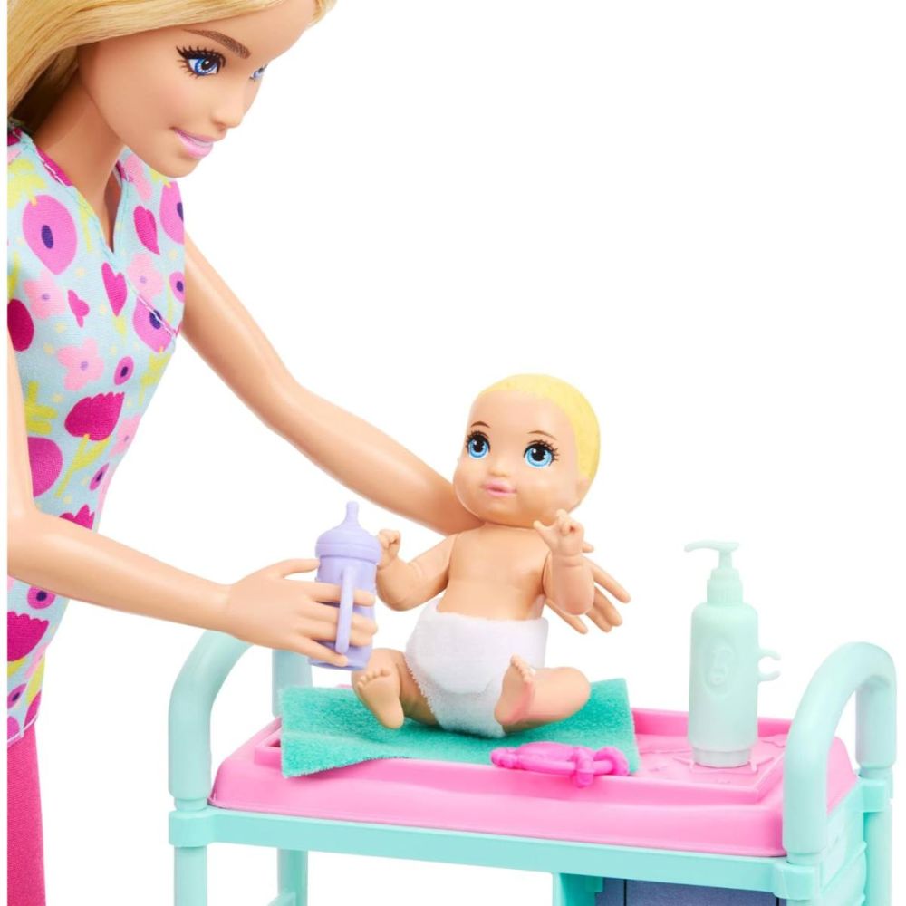 Set de joaca cu papusa, Barbie, Careers Baby Doctor, JMK12