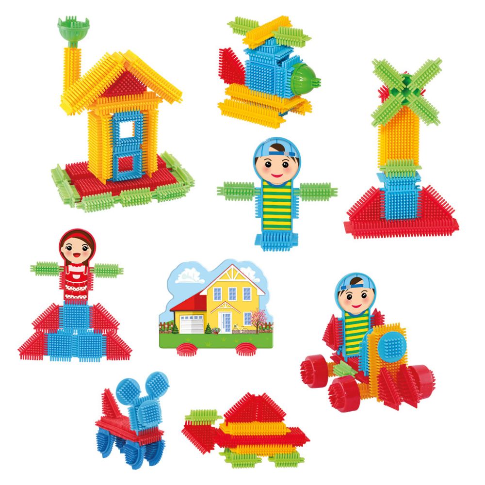 Set de constructie, Dede, Cactus Blocks, 80 piese
