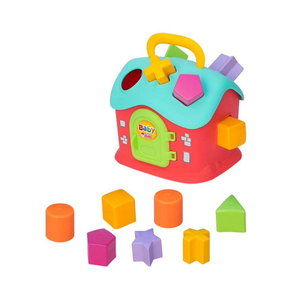 Jucarie de sortare, Dede, Baby Shape Sorter House, 13 piese