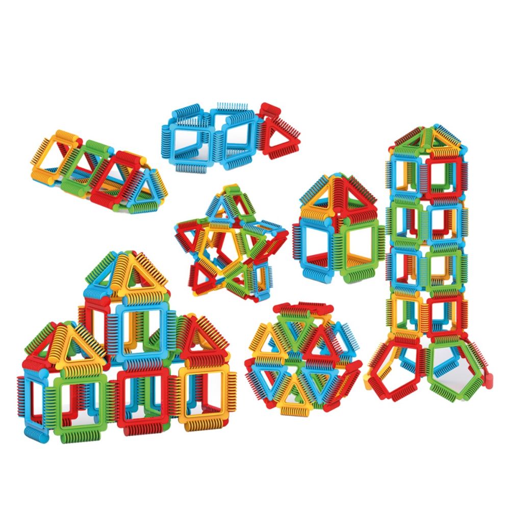 Set de constructie, Dede, Geometric Puzzle, 64 piese