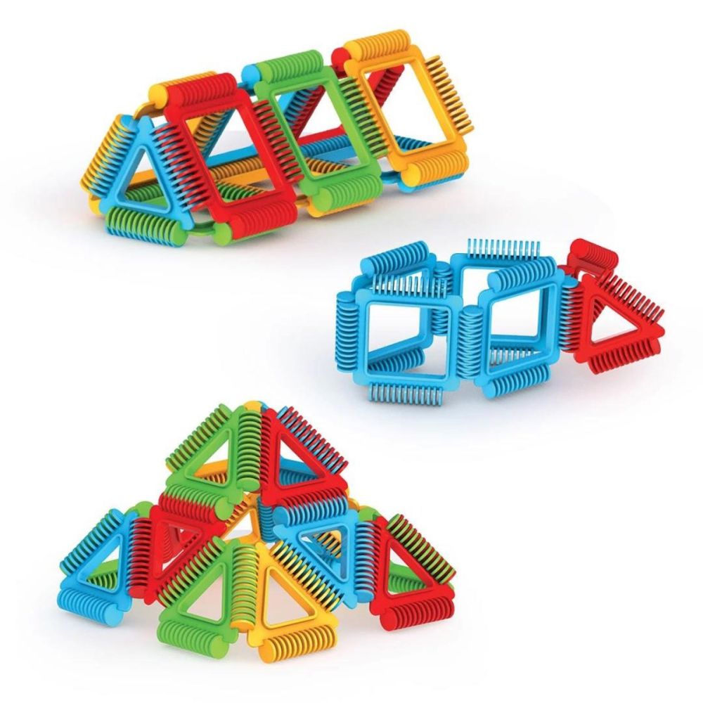 Set de constructie, Dede, Geometric Puzzle, 64 piese