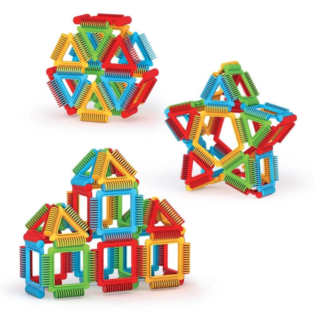 Set de constructie, Dede, Geometric Puzzle, 64 piese