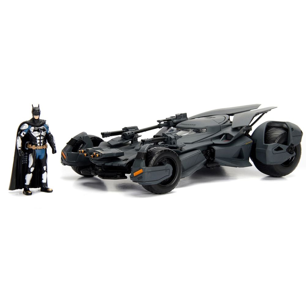 Set masina si figurina din metal, Jada, Batman si Batmobile Justice League, 1:24