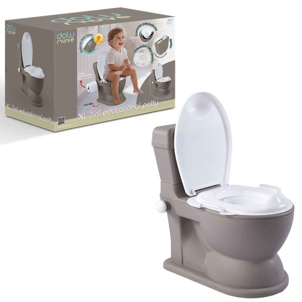 Olita tip WC 2 in 1 cu sunet, Dolu Nuve, Gri