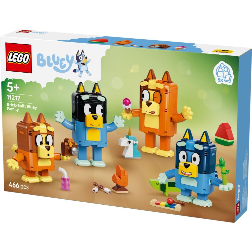 LEGO® Bluey - Familia lui Blue din caramizi (11217)