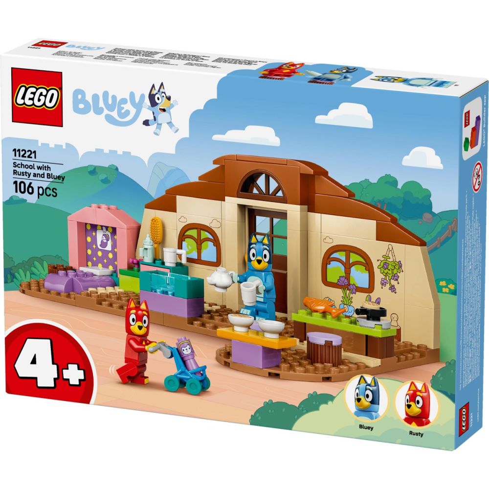 LEGO® Bluey - La scoala cu Rusty si Blue (11221)