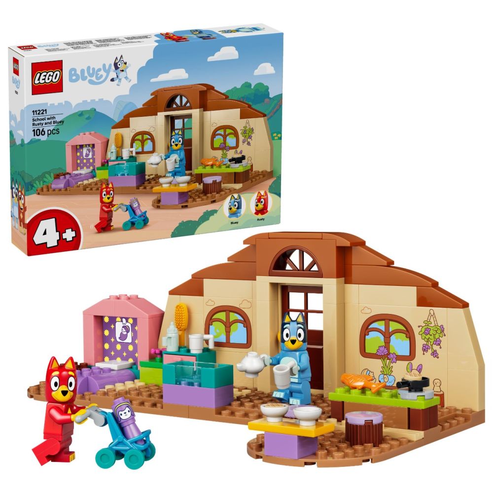 LEGO® Bluey - La scoala cu Rusty si Blue (11221)
