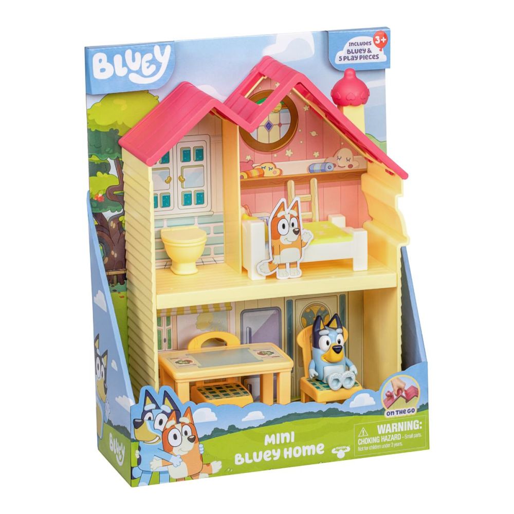 Set de joaca cu figurina, Bluey, Mini Bluey Home