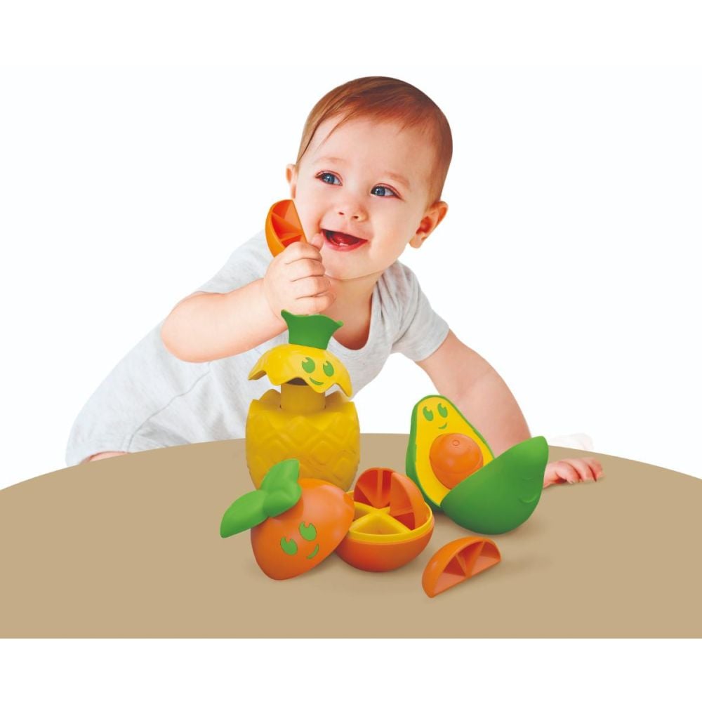 Puzzle cu forme de asamblat, Clementoni, Fructe