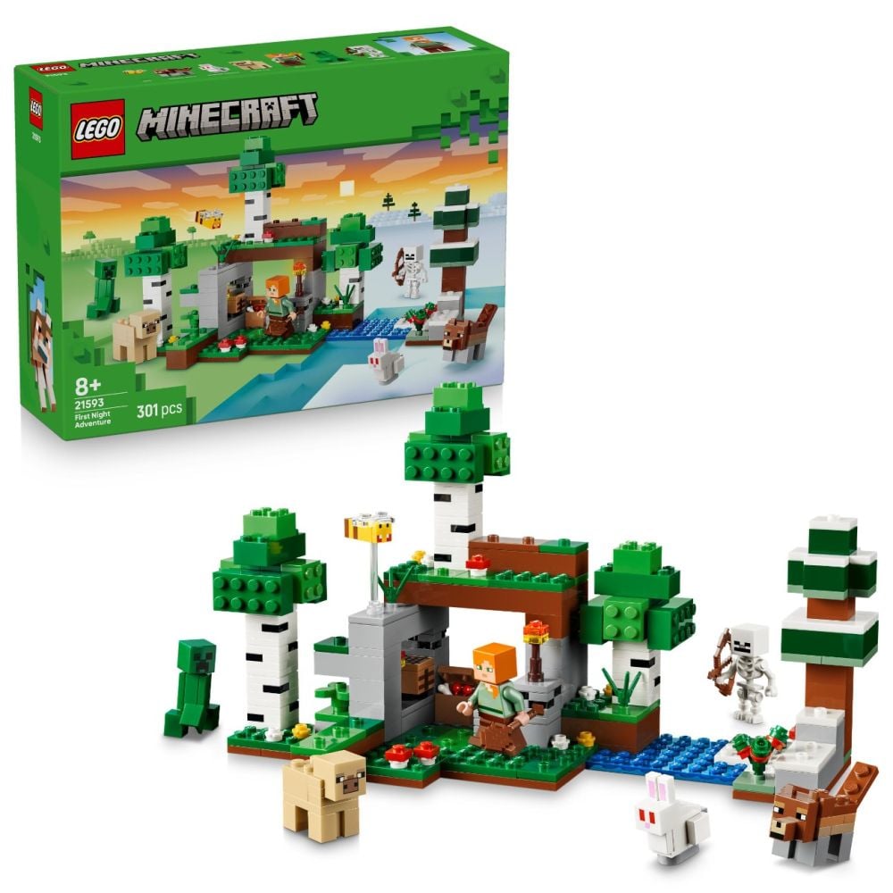 LEGO® Minecraft - Prima aventura pe timp de noapte (21593)