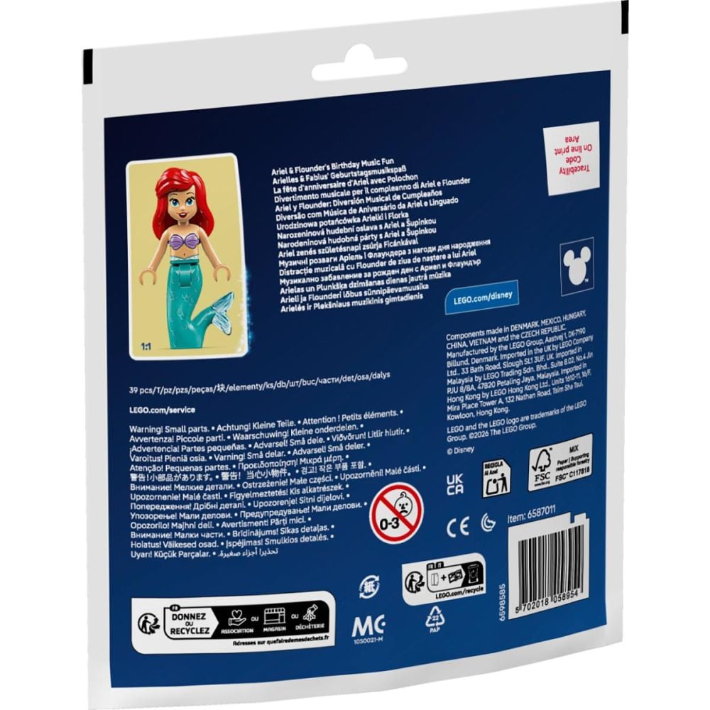 LEGO® Disney Princess - Distractie muzicala cu Flounder de ziua de nastere a lui Ariel (30720)