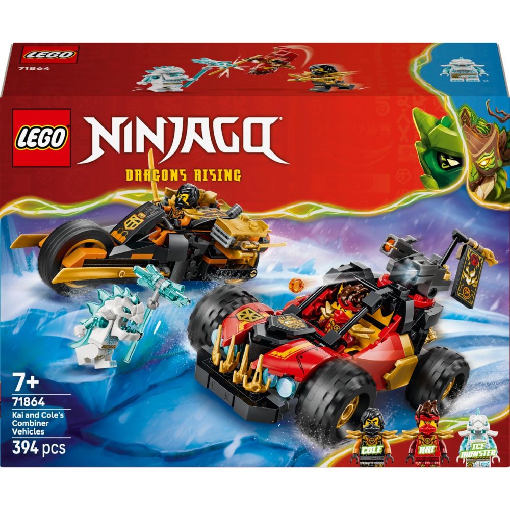 LEGO® Ninjago - Vehiculele transformabile ale lui Kai si Cole (71864)
