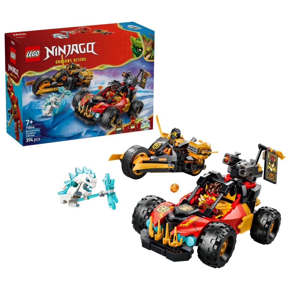 LEGO® Ninjago - Vehiculele transformabile ale lui Kai si Cole (71864)