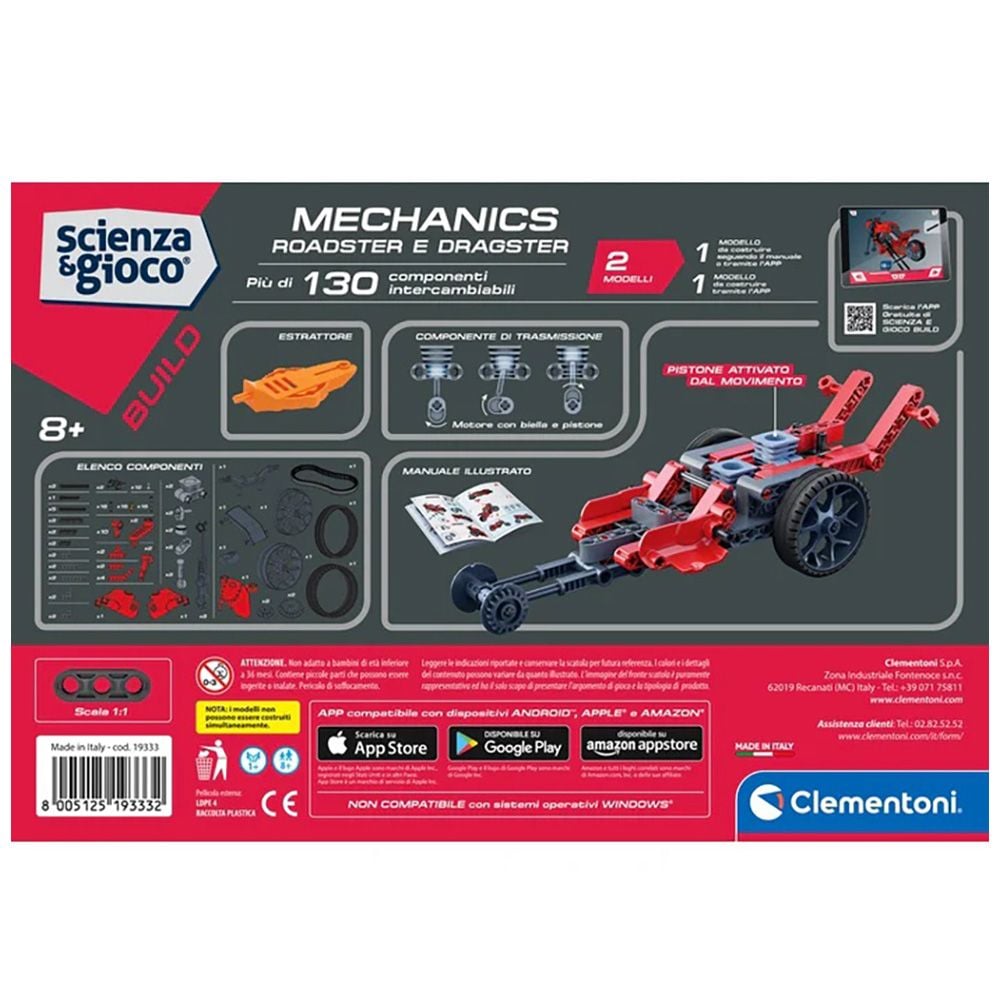 Kit de constructie, Clementoni, Roadster and Dragster