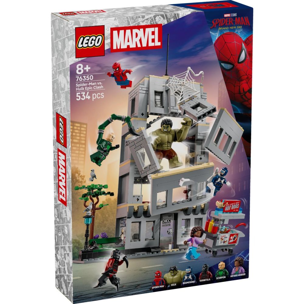 LEGO® Marvel Super Heroes - Confruntarea memorabila dintre Omul-Paianjen si Hulk (76350)
