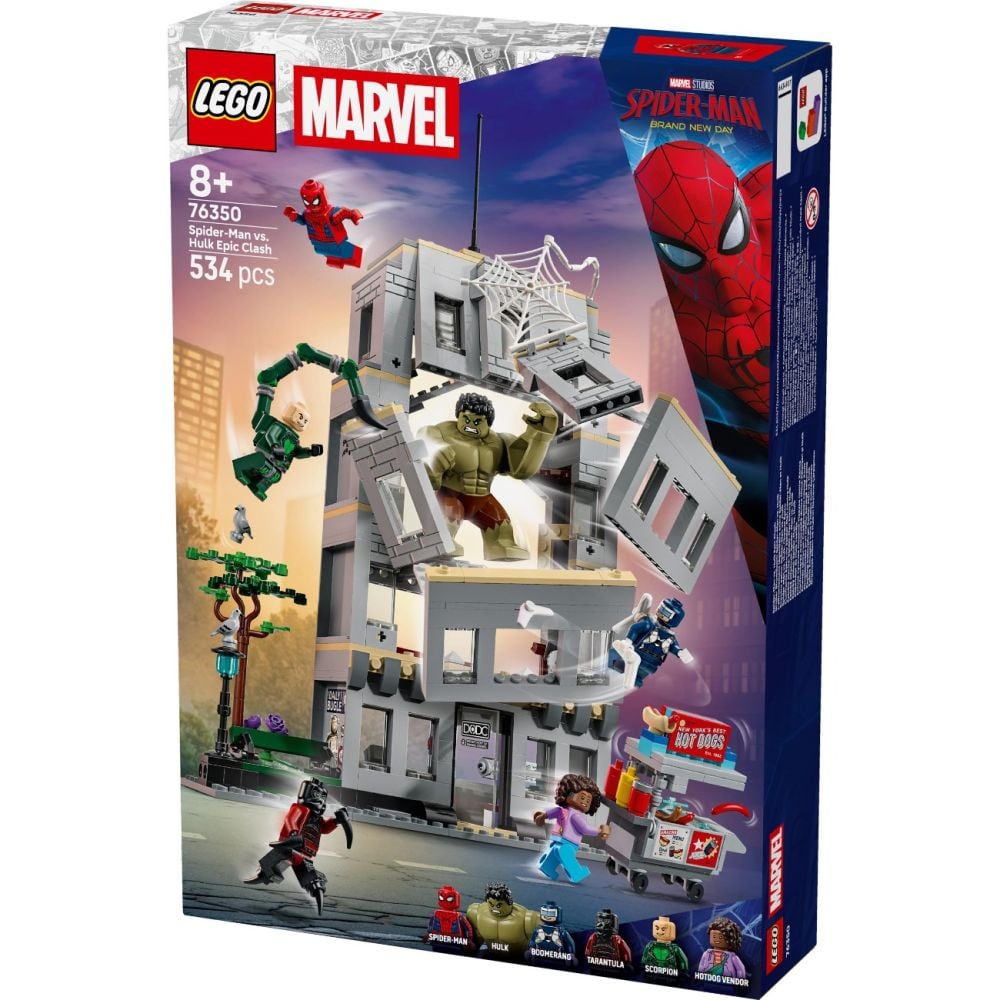 LEGO® Marvel Super Heroes - Confruntarea memorabila dintre Omul-Paianjen si Hulk (76350)