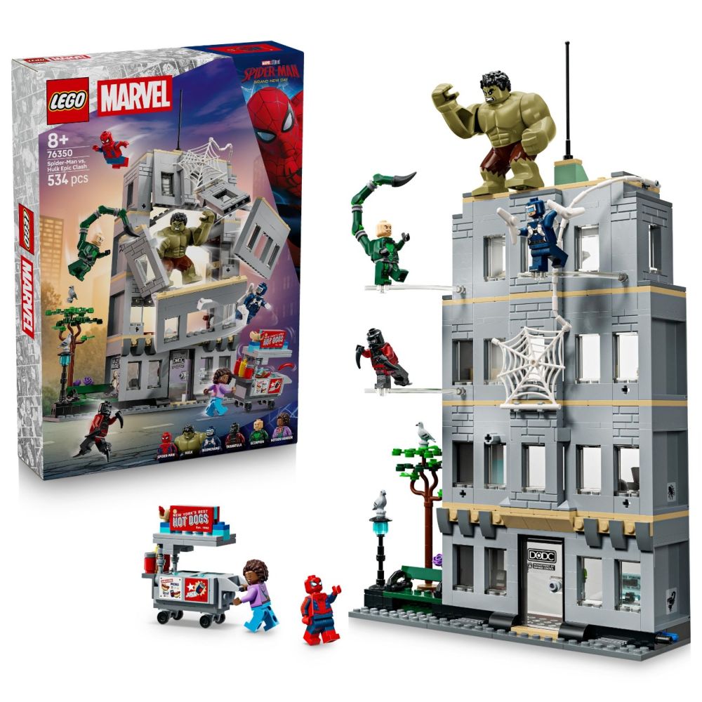 LEGO® Marvel Super Heroes - Confruntarea memorabila dintre Omul-Paianjen si Hulk (76350)