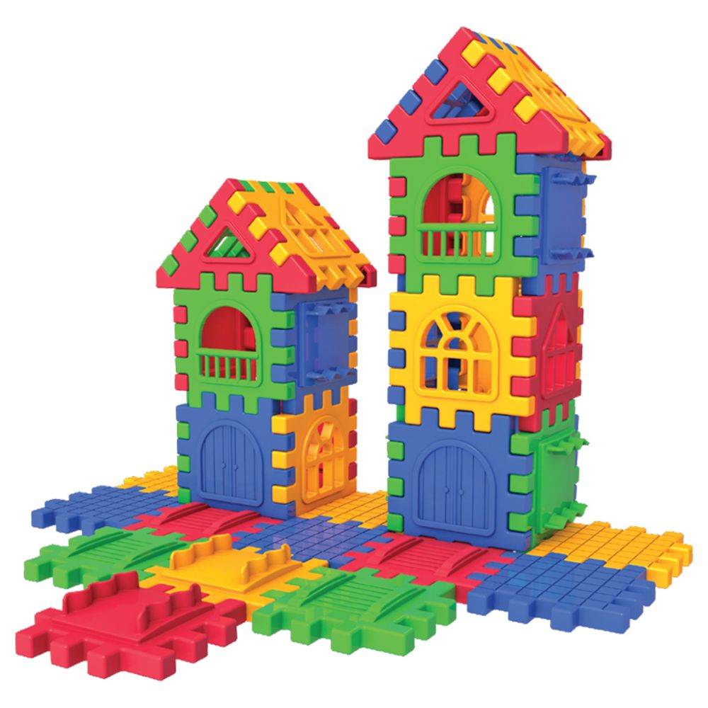 Set de constructie, Dede, Puzzle City, 64 piese