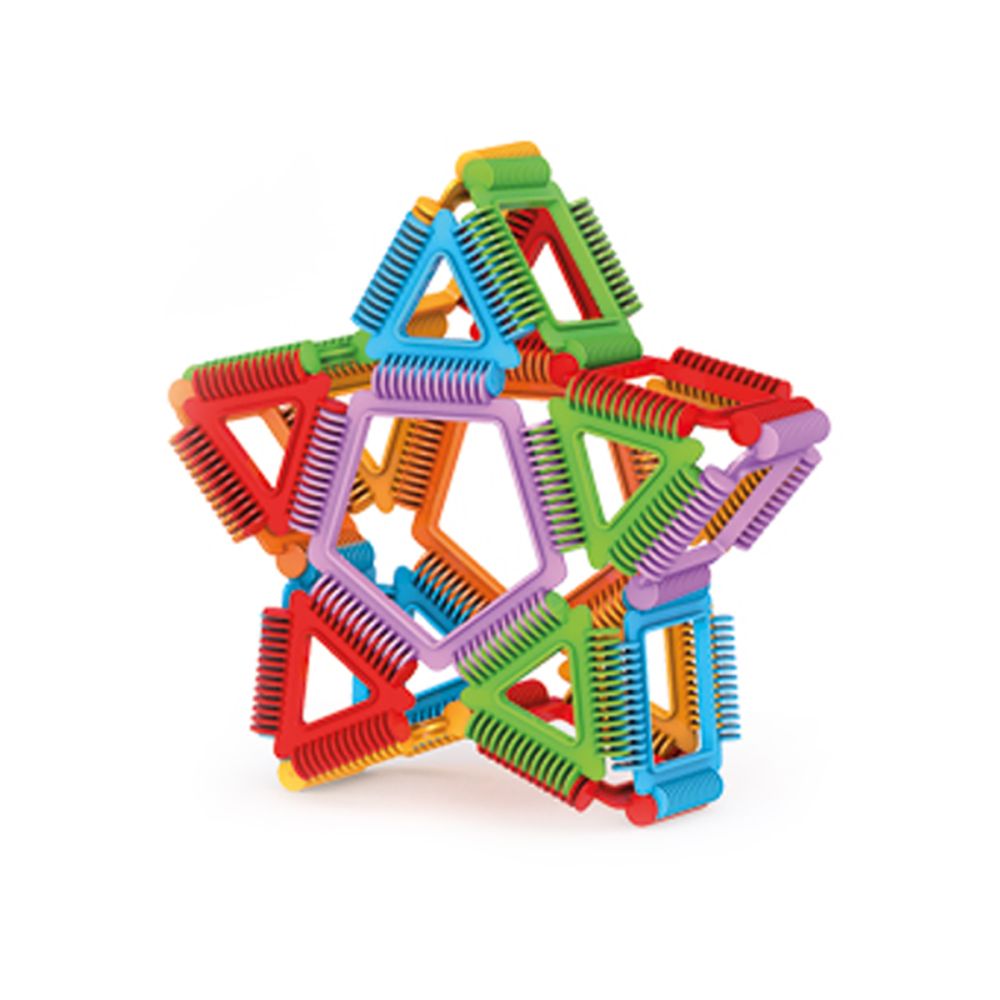 Set de constructie, Dede, Geometric Puzzle, 96 piese
