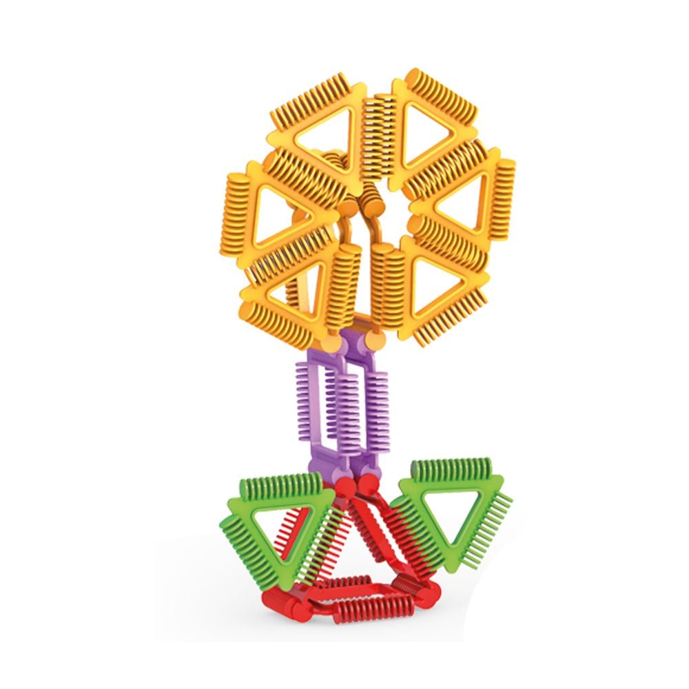 Set de constructie, Dede, Geometric Puzzle, 96 piese