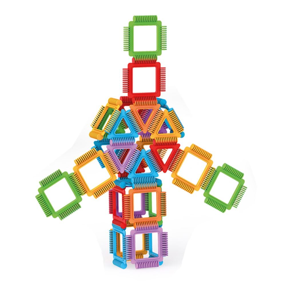 Set de constructie, Dede, Geometric Puzzle, 96 piese