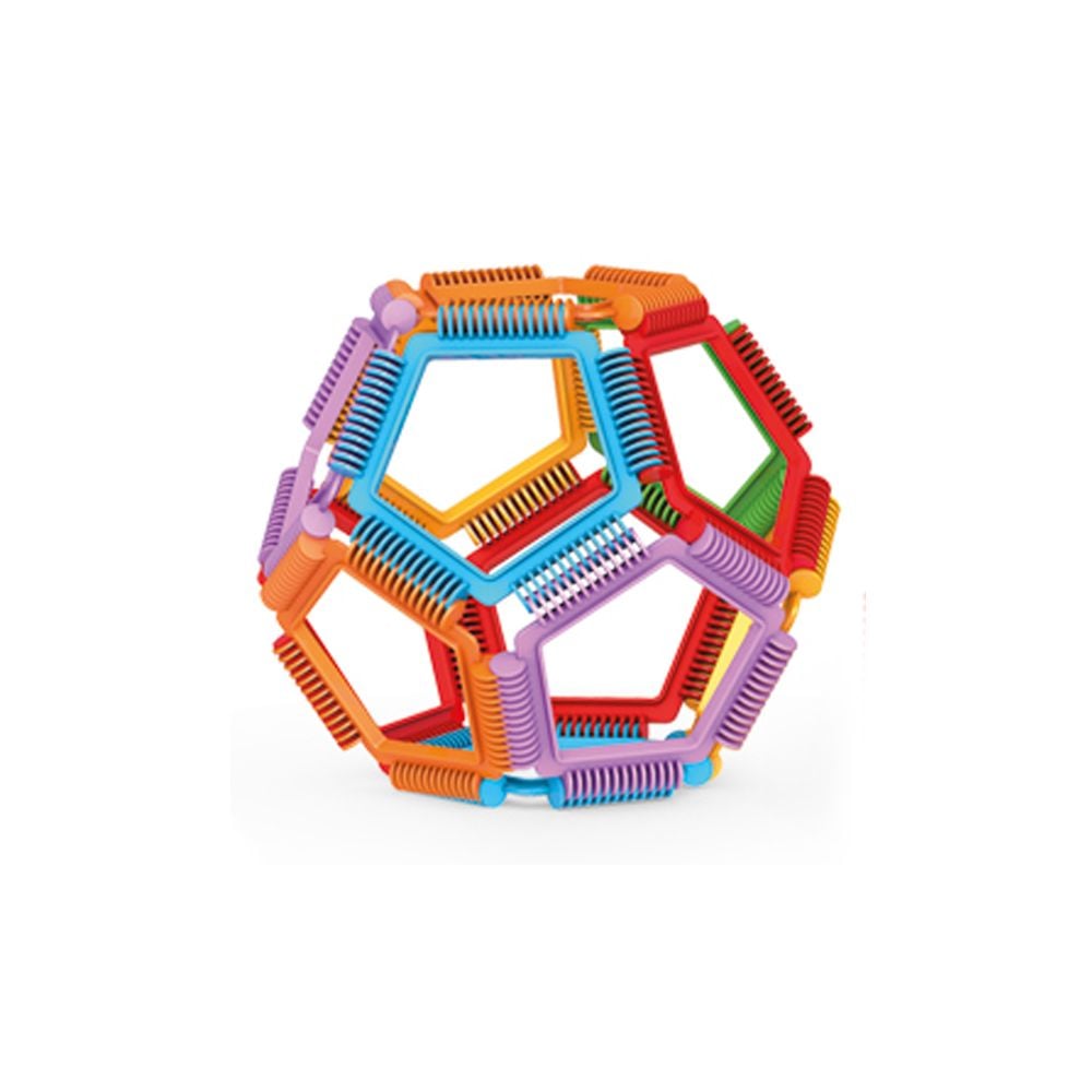 Set de constructie, Dede, Geometric Puzzle, 96 piese
