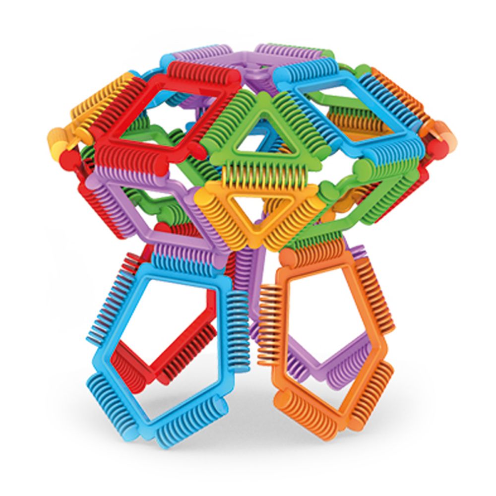 Set de constructie, Dede, Geometric Puzzle, 96 piese
