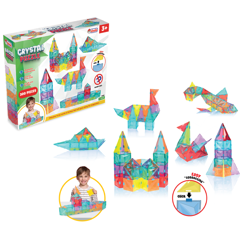 Set de constructie, Dede, Crystal Puzzle, 300 piese